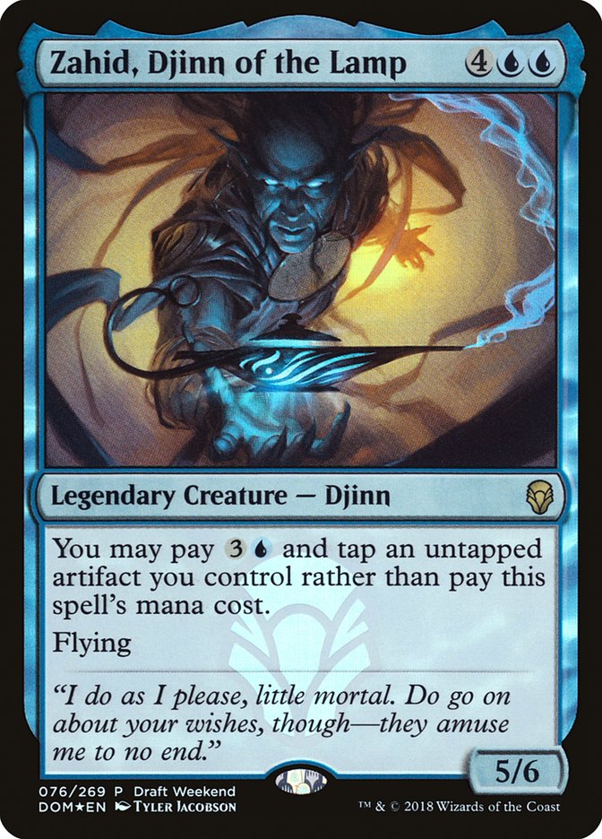 Zahid, Djinn of the Lamp (Draft Weekend) [Dominaria Promos] ESPAÑOL