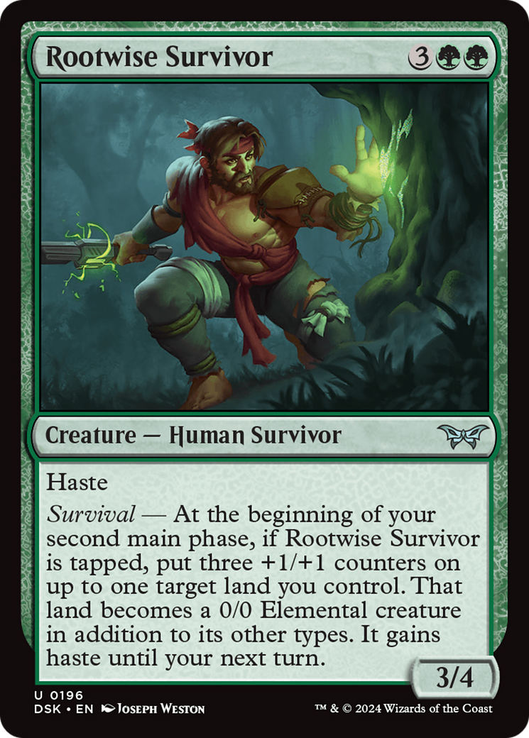 Rootwise Survivor [Duskmourn: House of Horror]