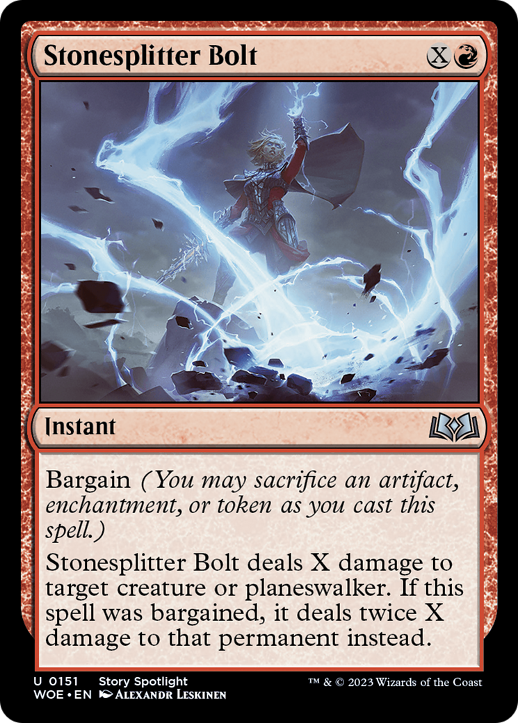 Stonesplitter Bolt [Wilds of Eldraine] ESPAÑOL