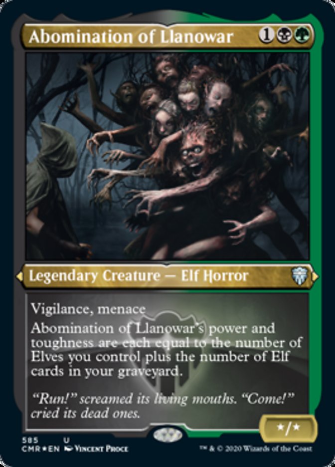 Abomination of Llanowar (Etched) [Commander Legends] Español