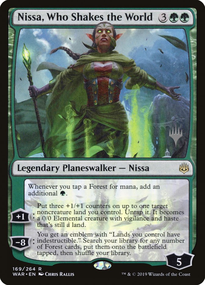 Nissa, Who Shakes the World (Promo Pack) [War of the Spark Promos] Español